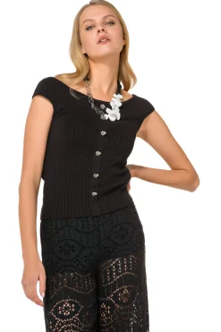 Vrouwen Caroline Biss 1242-10 / Aansluitende Geklede Top Met Stretch