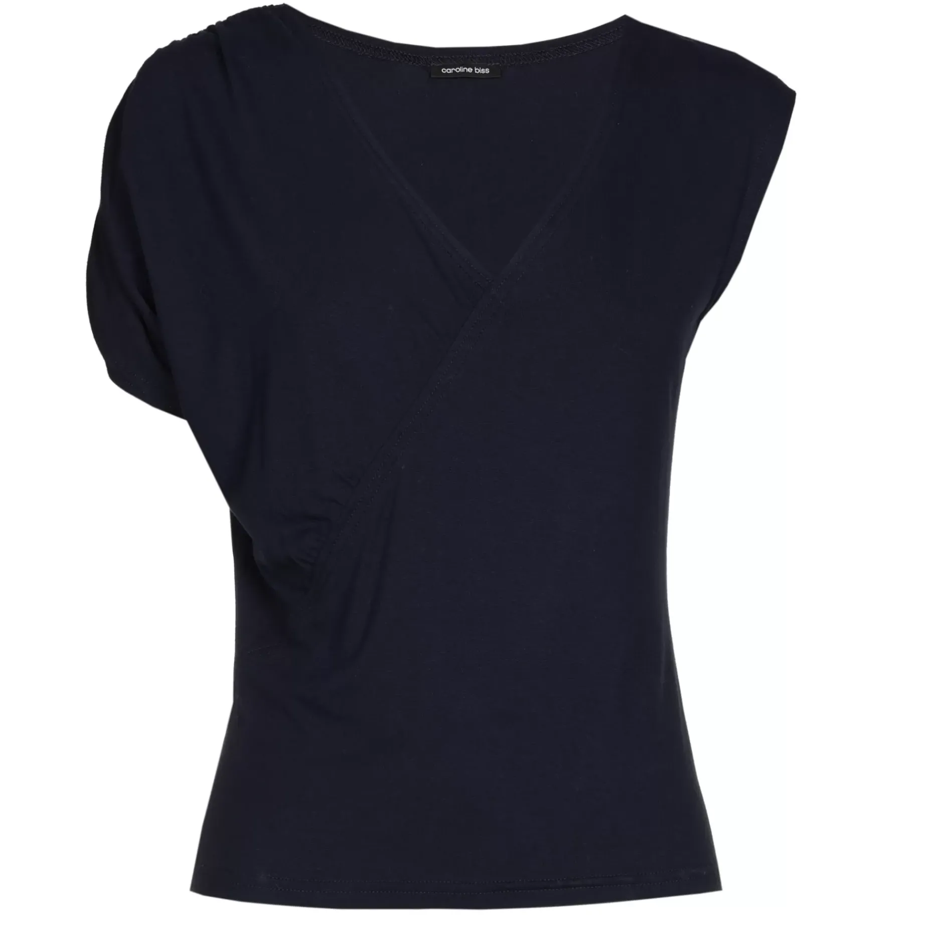 Vrouwen Caroline Biss 1901-21 / Asymmetrische T-Shirt In Jersey