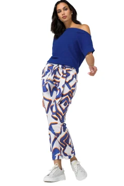 Vrouwen Caroline Biss 1545-29 / Baggy Broek Met Stretch, Oprolzoom, Mid Waist