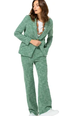 Vrouwen Caroline Biss 1588-62 / Broek In Fijne Bouclette, Wijd Been, Normal Waist