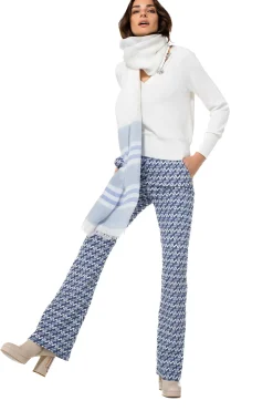 Vrouwen Caroline Biss 1550-29 / Comfortabele Broek, Bootcut, Normal Waist, Pop-Art Print