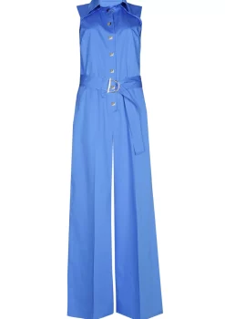 Vrouwen Caroline Biss 1577-27 / Comfortabele Jumpsuit In Katoen, Enkellengte, Wijd Been
