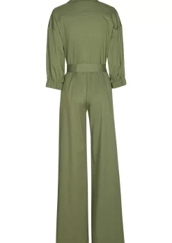 Vrouwen Caroline Biss 1568-60 / Comfortabele Jumpsuit In Katoen, Wijd Been
