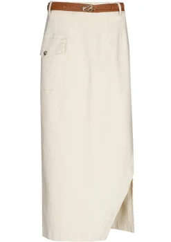 Vrouwen Caroline Biss 1713-34 / Comfortabele Rechte Midi Rok, Jeanslook
