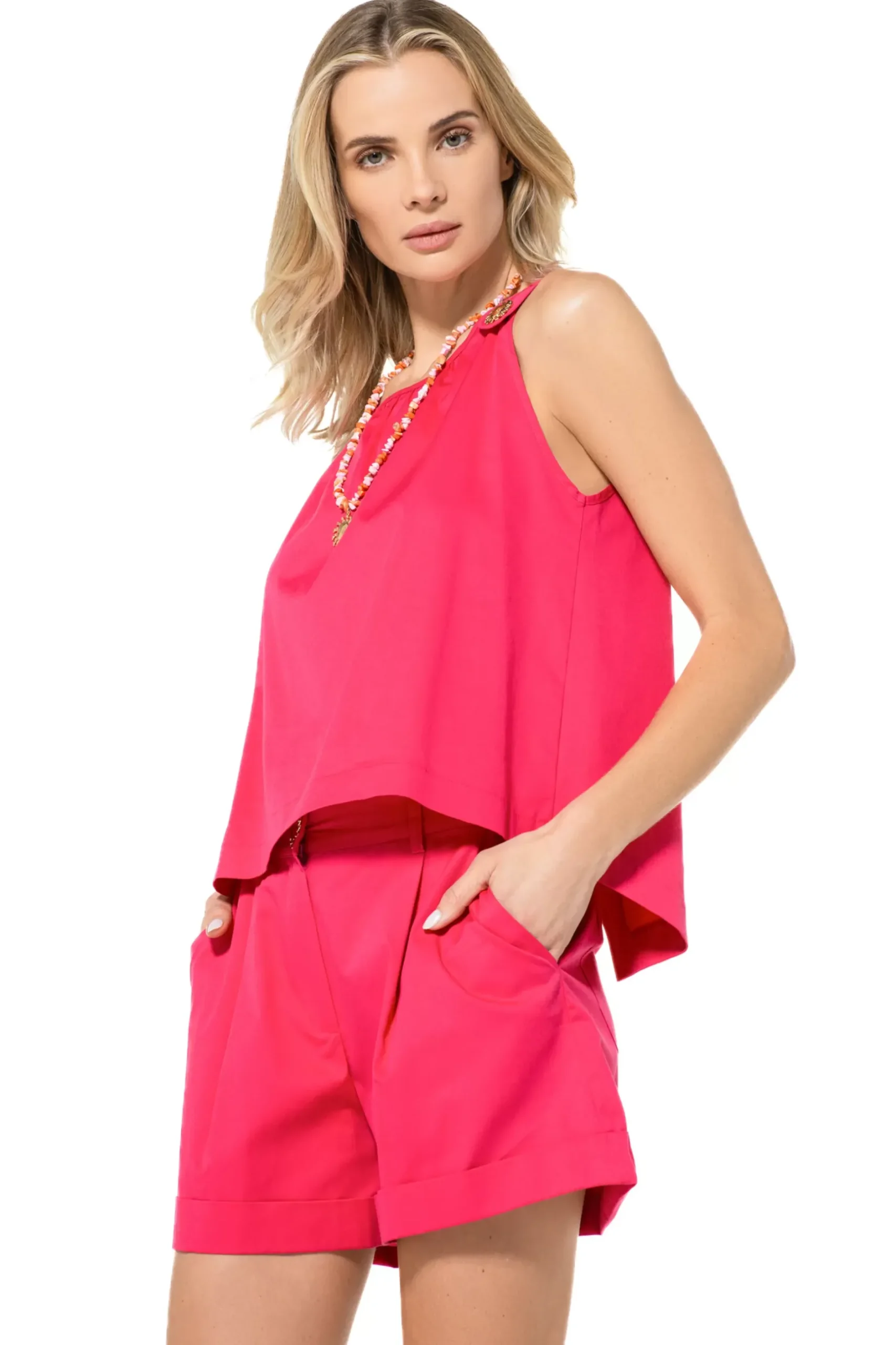 Vrouwen Caroline Biss 3673-74 / Comfortabele Top Met Rugeffect