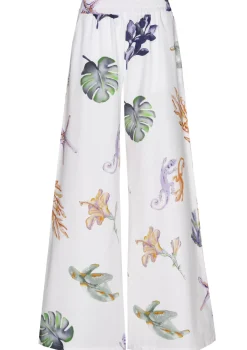 Vrouwen Caroline Biss 3581-69 / Comfortabele Wijde Katoenen Broek, Normal Waist