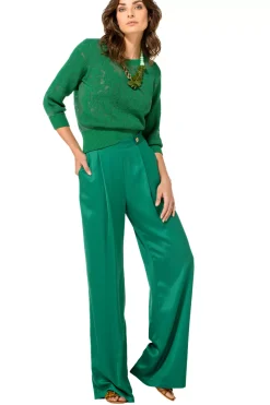 Vrouwen Caroline Biss 1267-62 / Elegante Half Doorschijnende Pull