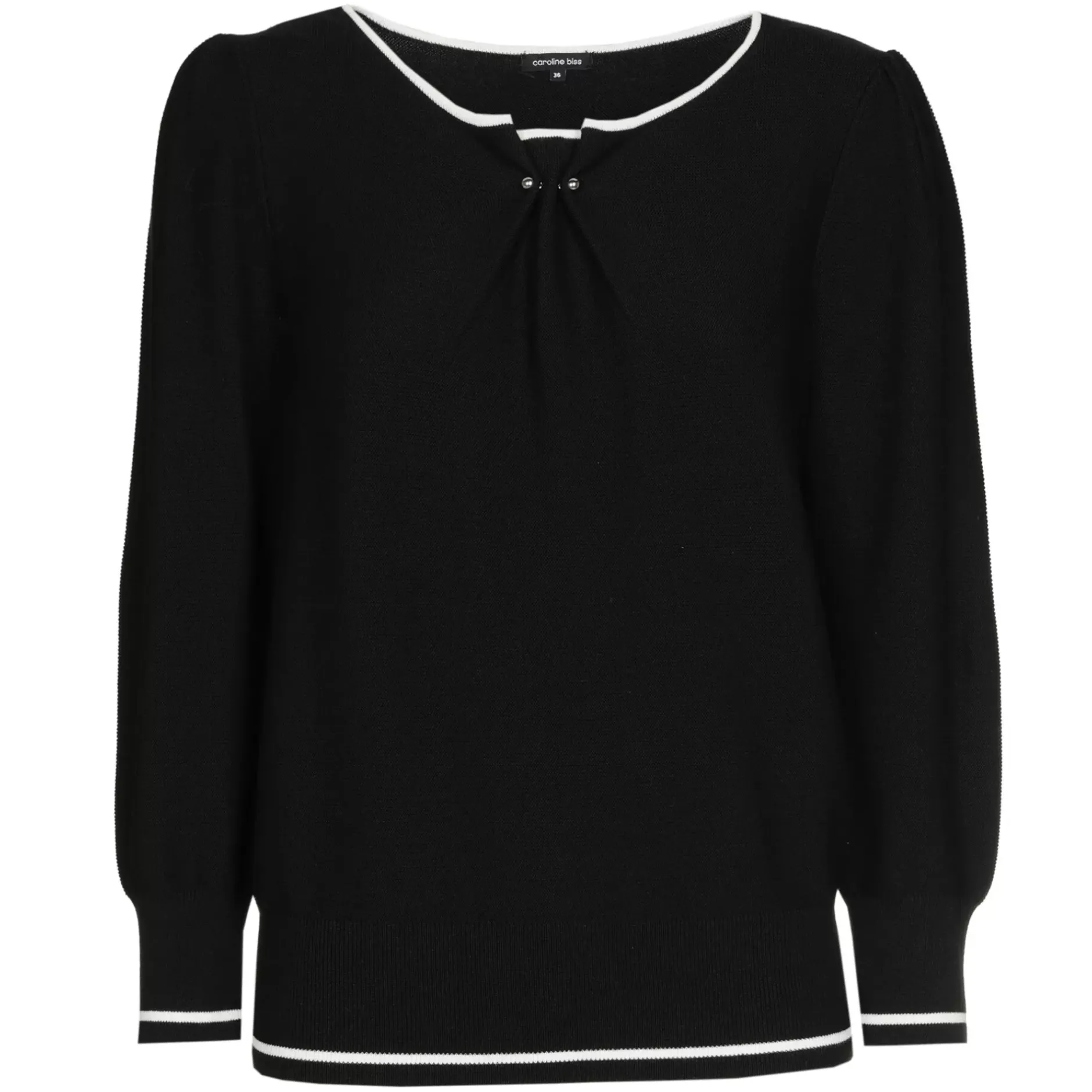 Vrouwen Caroline Biss 1248-10 / Fijn Gebreide Bicolor Pull