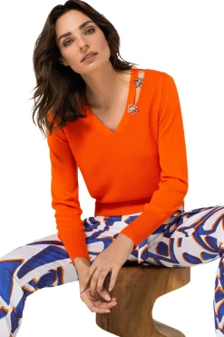 Vrouwen Caroline Biss 1259-53 / Fijn Gebreide Elegante Pull 2 Styles
