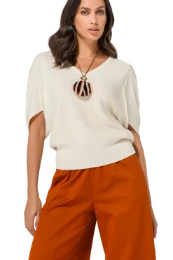 Vrouwen Caroline Biss 1247-34 / Fijn Gebreide Pull Met Mouweffect
