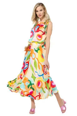 Vrouwen Caroline Biss 3766-79 / Frivole Zwierige Midi Rok