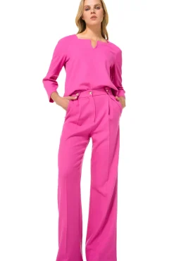 Vrouwen Caroline Biss 1582-73 / Geklede Comfortabele Broek, Recht Been, Mid Waist