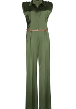 Vrouwen Caroline Biss 1564-61 / Geklede Shiny Jumpsuit, Recht Been