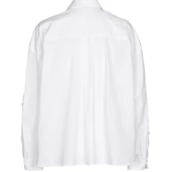 Vrouwen Caroline Biss 1608-90 / Korte Oversized Katoenen Bloes Met Broderie