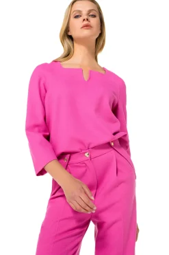 Vrouwen Caroline Biss 1681-73 / Korte Rechte Comfortabele Citylook Top