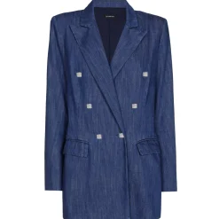 Vrouwen Caroline Biss 1816-24 / Licht Aansluitende Lange Soepele Jeansblazer