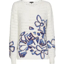 Vrouwen Caroline Biss 1289-29 / Los Gebreide Pull Met Print