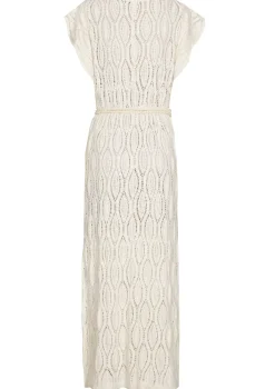 Vrouwen Caroline Biss 1140-34 / Rechtvallende Midi Jurk In Crochet