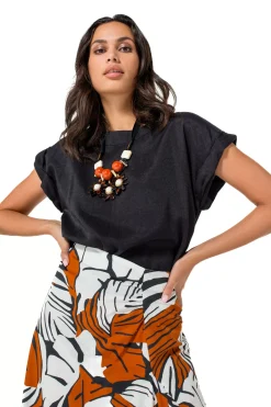 Vrouwen Caroline Biss 1627-10 / Rechtvallende Top Met Mouweffect