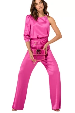 Vrouwen Caroline Biss 1535-73 / Soepelvallende Feestelijke Broek, Rrecht Been, High Waist