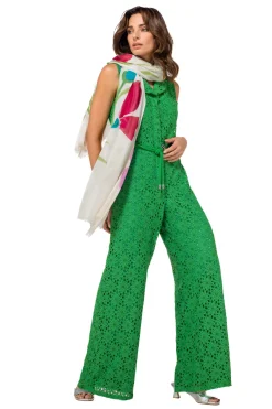 Vrouwen Caroline Biss 1529-63 / Soepelvallende Jumpsuit In Kant, Wijd Been