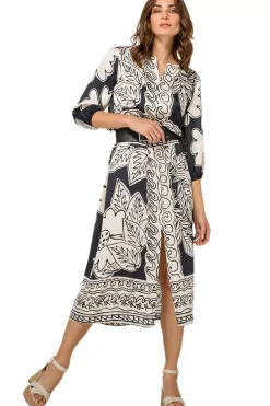 Vrouwen Caroline Biss 1159-19 / Soepelvallende Midi Jurk