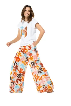 Vrouwen Caroline Biss 3569-89 / Soepelvallende Palazzo Broek, Normal Waist