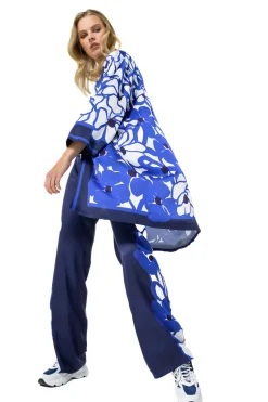 Vrouwen Caroline Biss 1552-29 / Soepelvallende Shiny Broek, Recht Been, Normal Waist