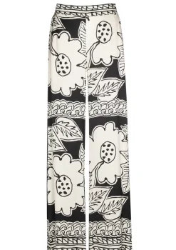Vrouwen Caroline Biss 1560-19 / Soepelvallende Shiny Broek, Rechtbeen, Normal Waist