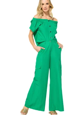 Vrouwen Caroline Biss 3554-61 / Wijde Broek Katoenmix, Normal Waist